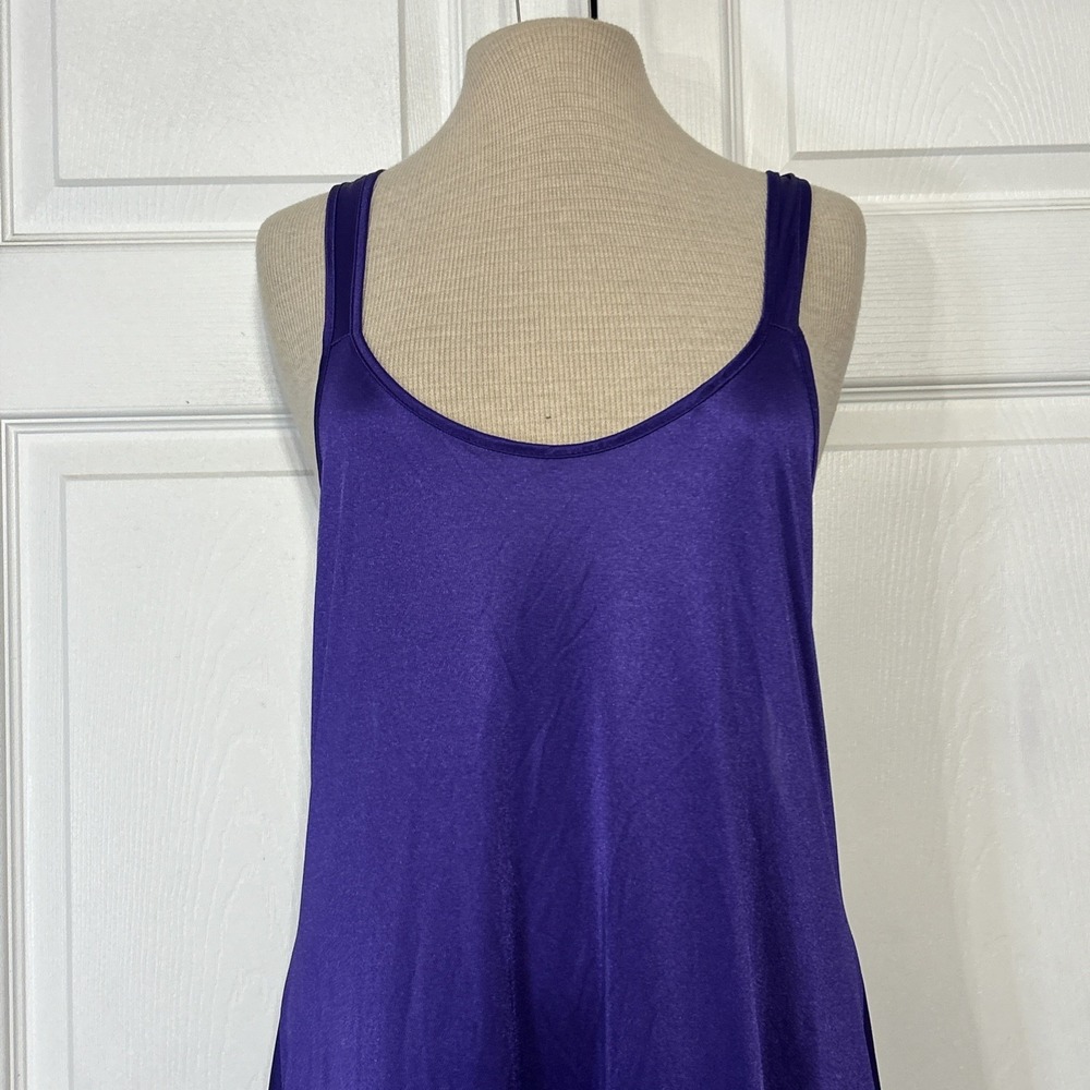 Vintage 80's Petra Fashion Long Nightgown Slip Dress Coquette Purple USA Large - Picture 2 of 4